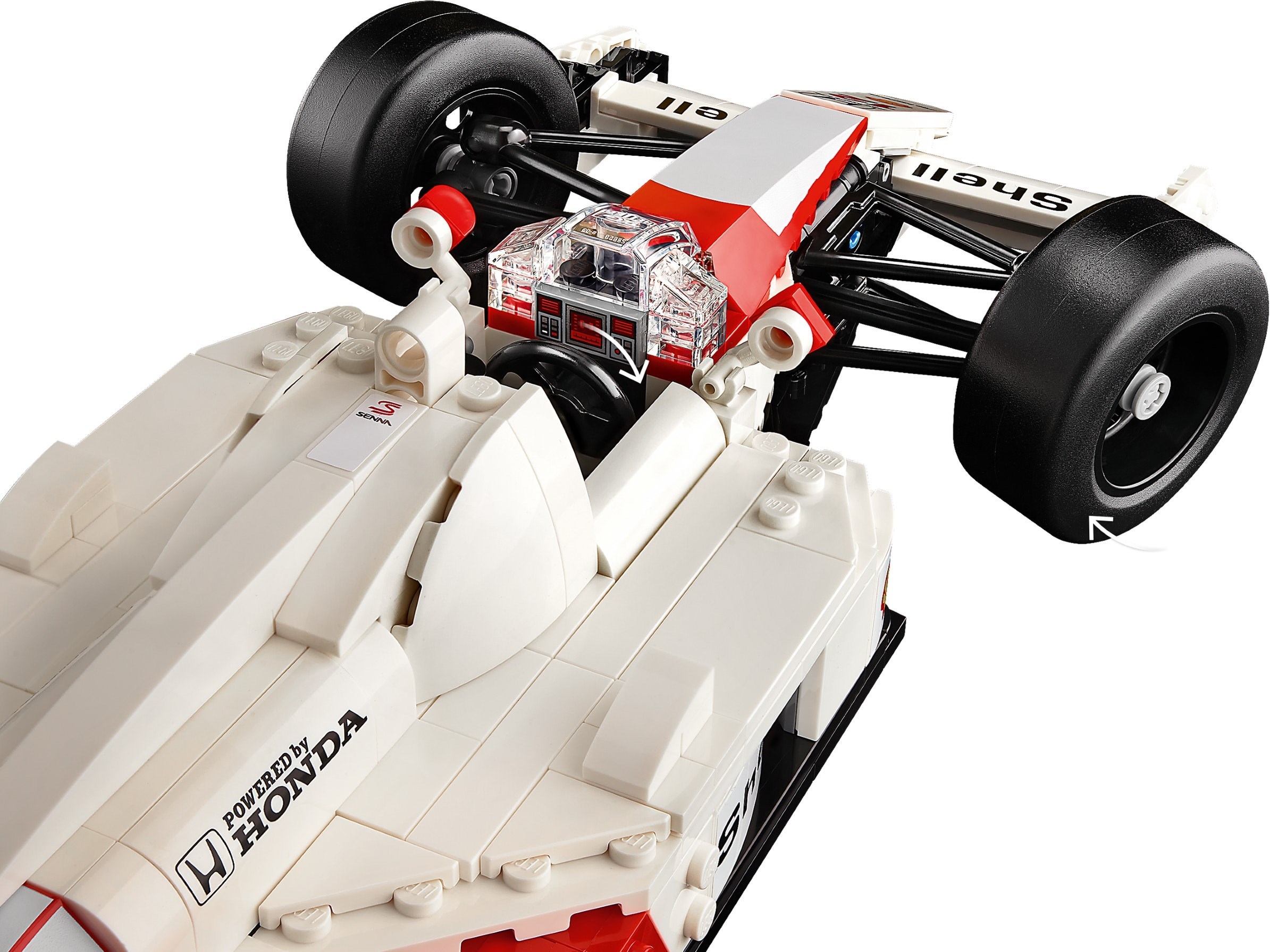 Rear view highlighting narrow tire issue