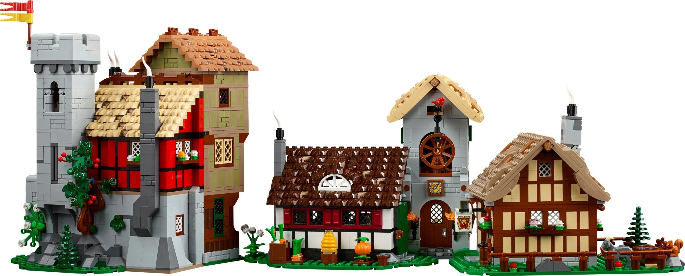 Complete medieval town square layout