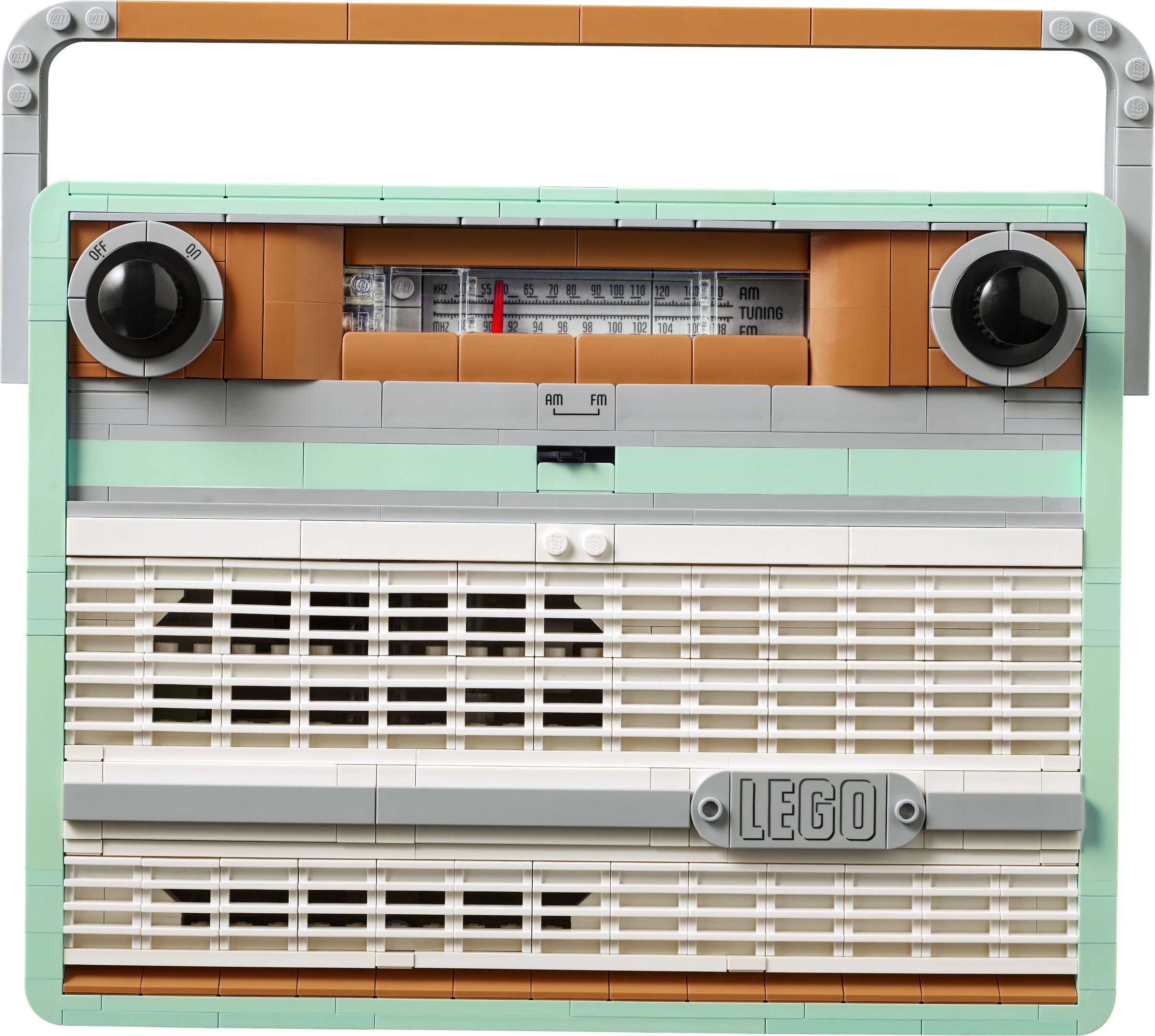 Front view of completed radio