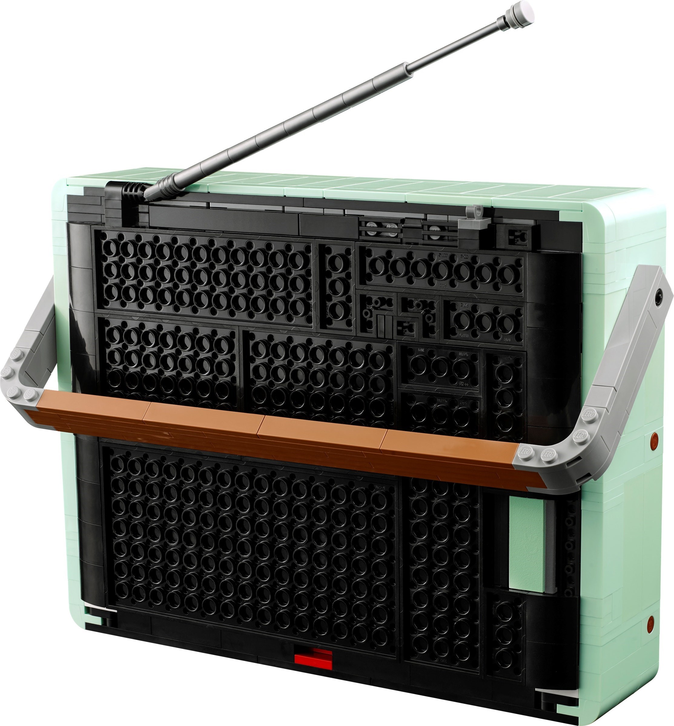 Radio back panel open showing internals