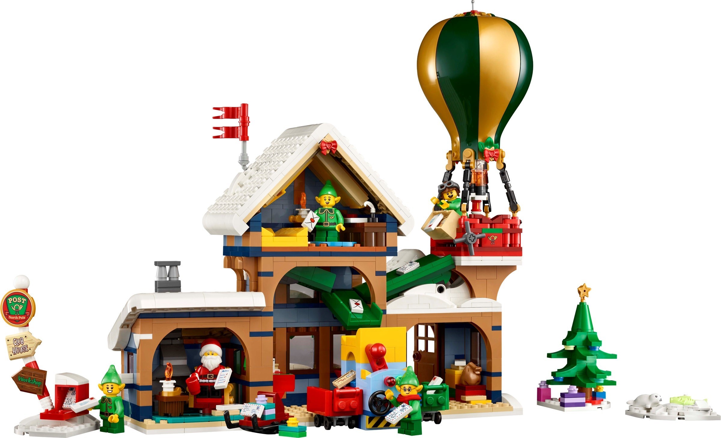 Complete Santa's Post Office with hot air balloon