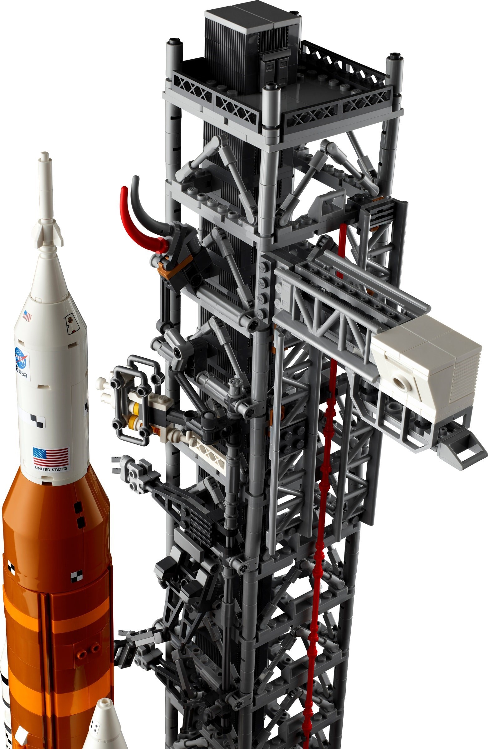 Close-up of rocket assembly detail