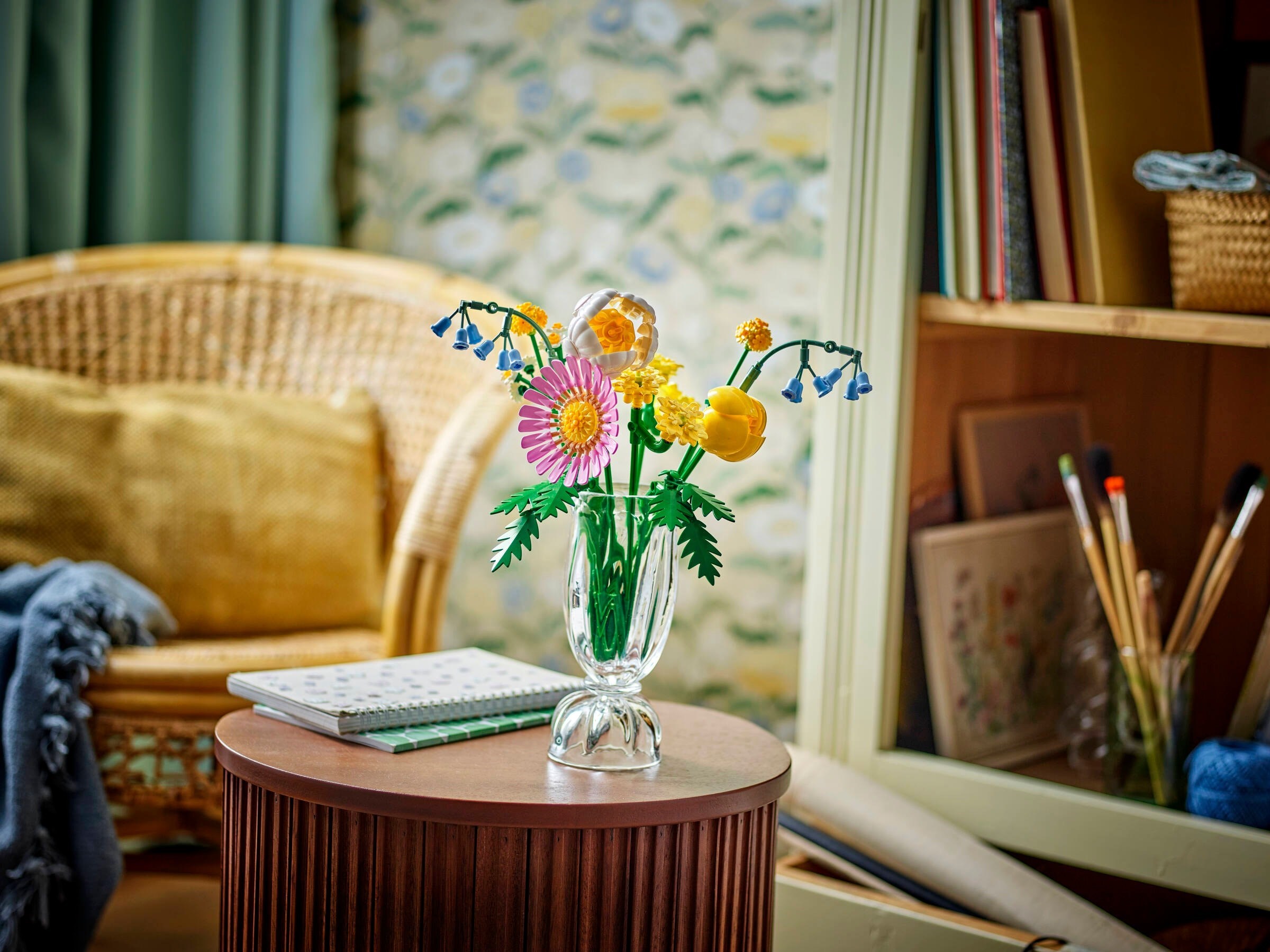 Bouquet displayed in living space