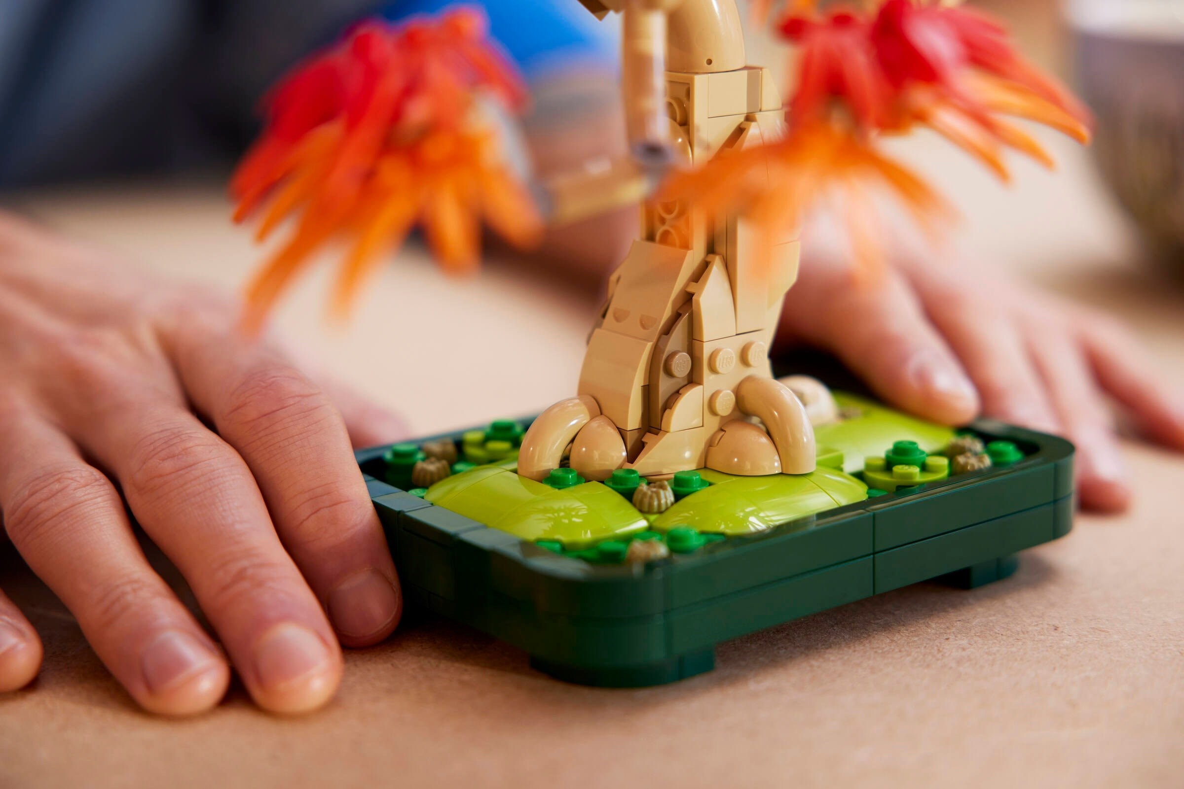 Building the bonsai base with moss details