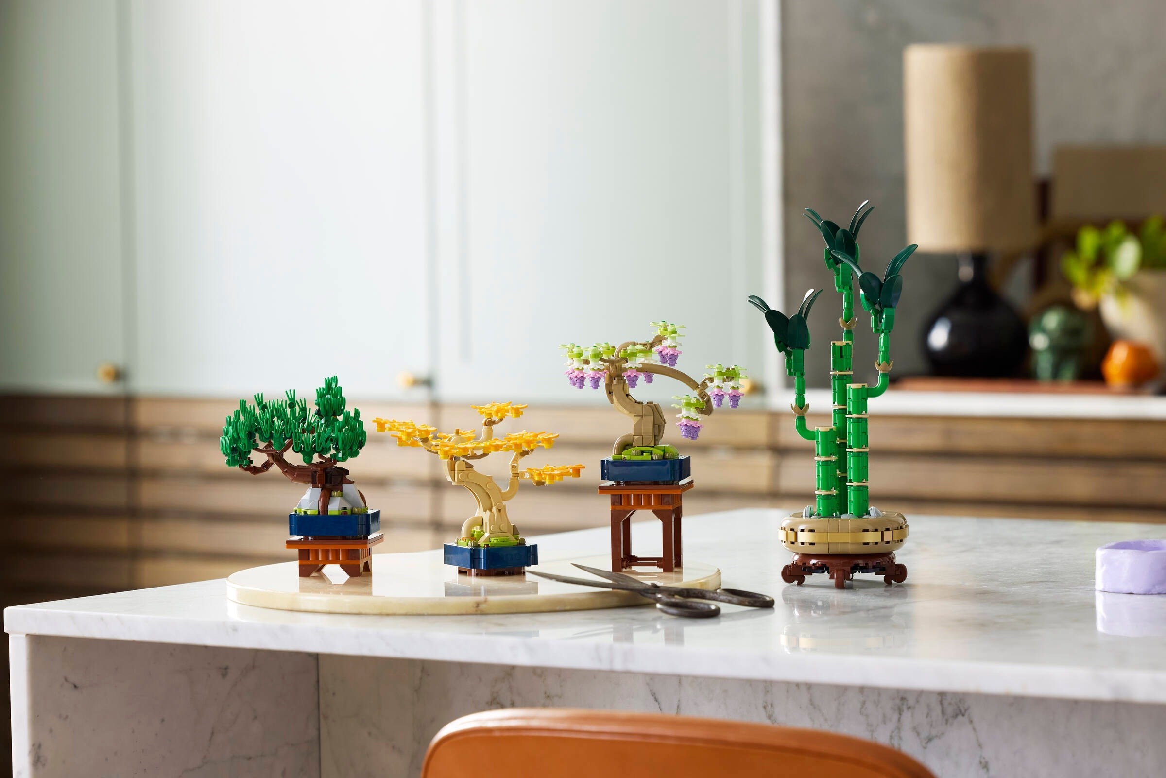 LEGO 10373 Mini Bonsai Trees display arrangement