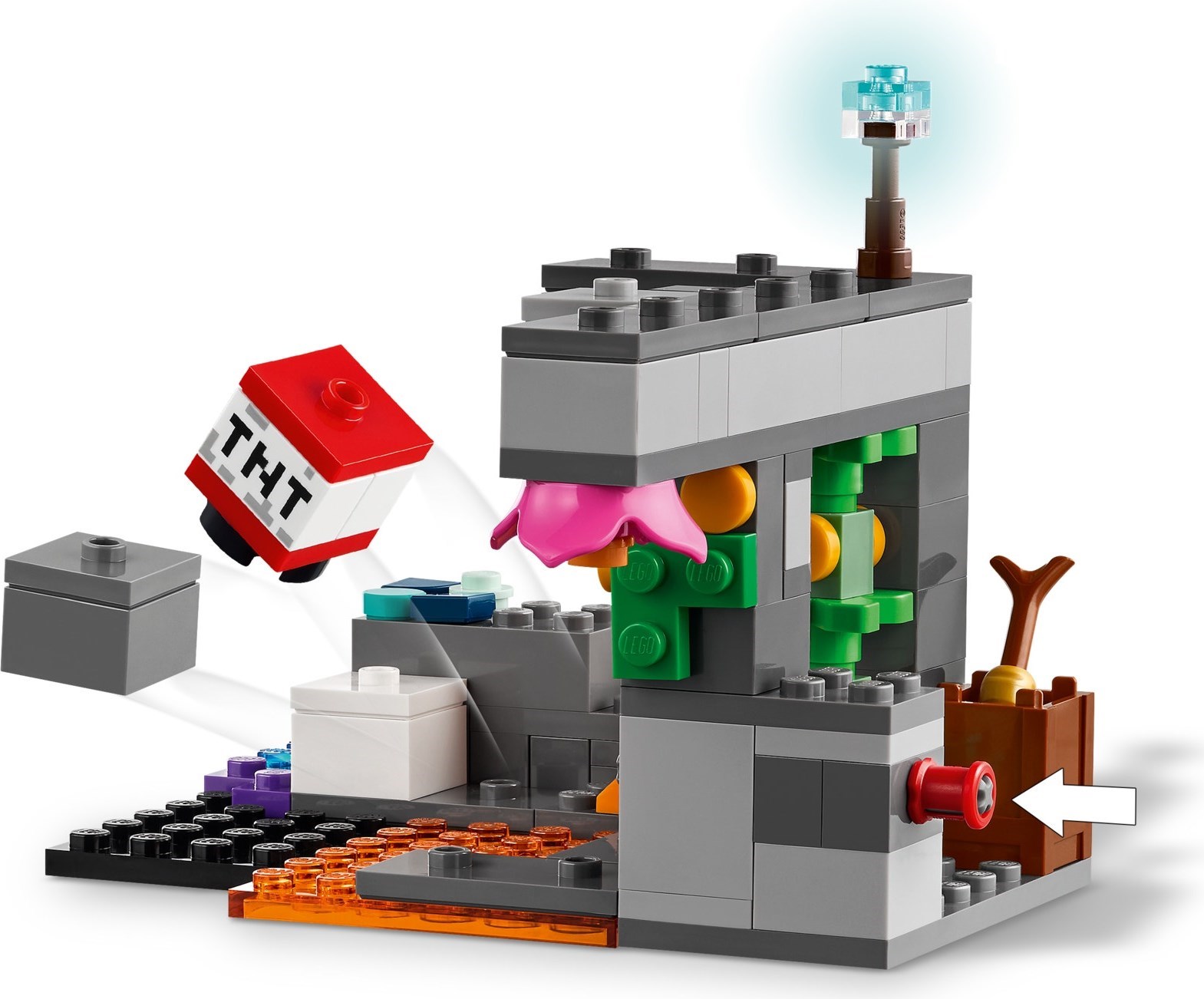 Detailed view of interactive mechanisms and environmental features