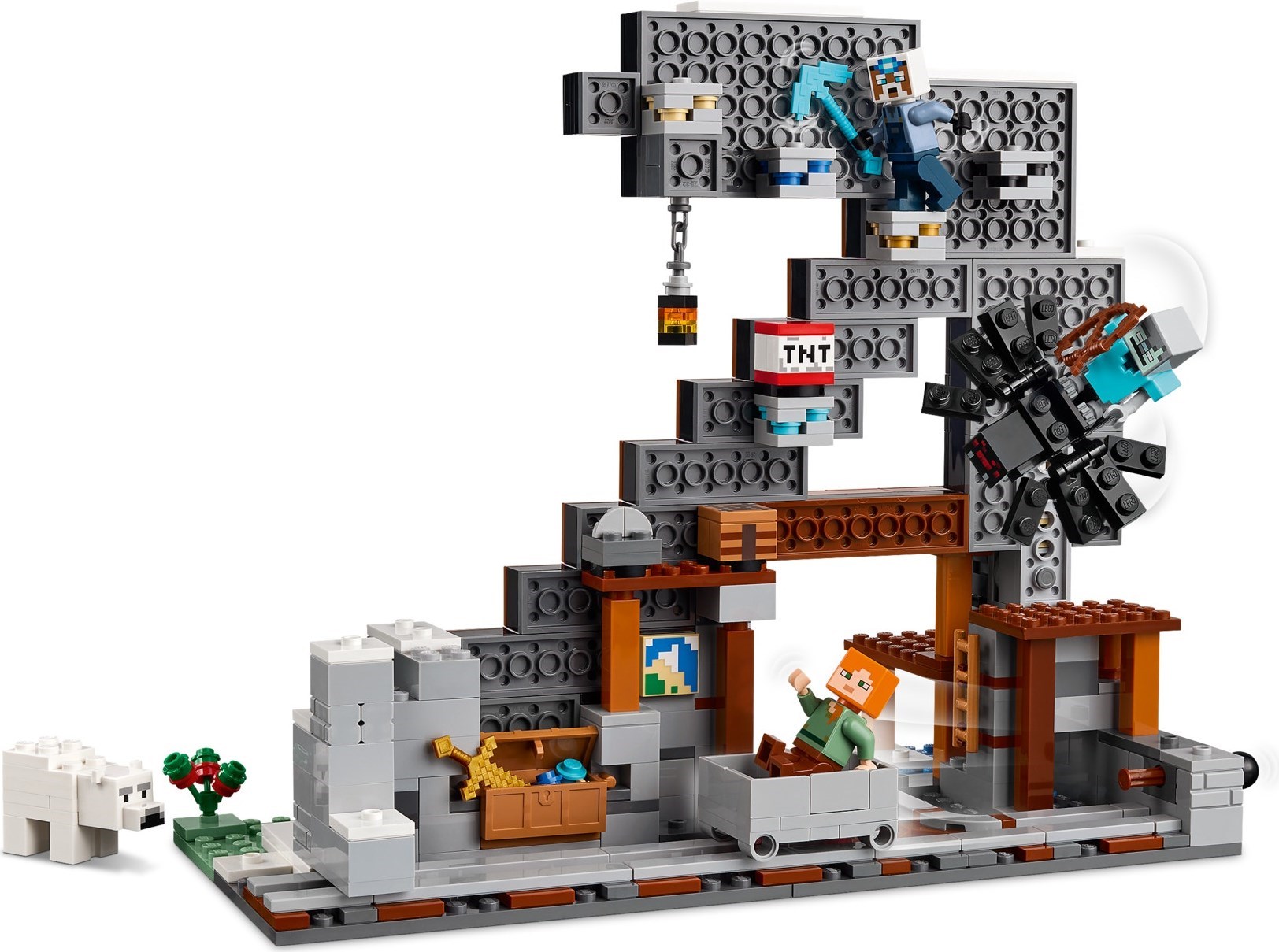 Complete Pickaxe Mine structure with all characters and features