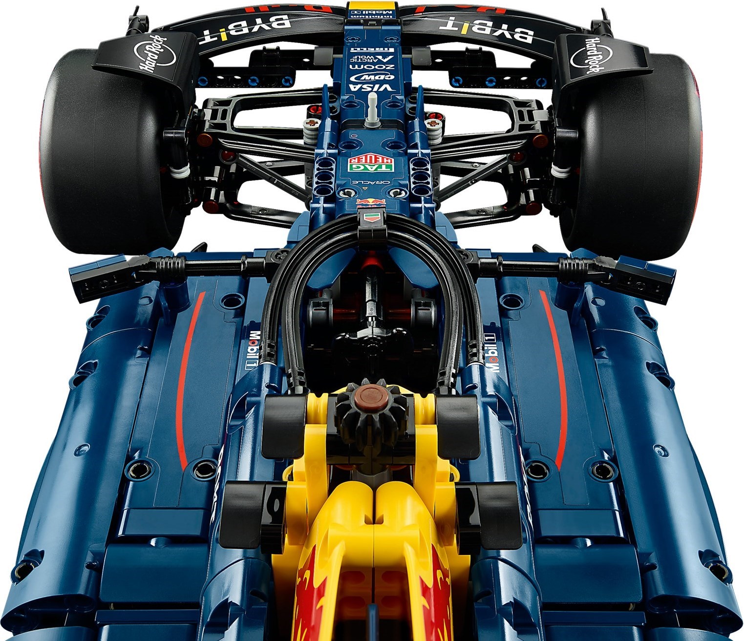 Bottom view showing suspension and drivetrain