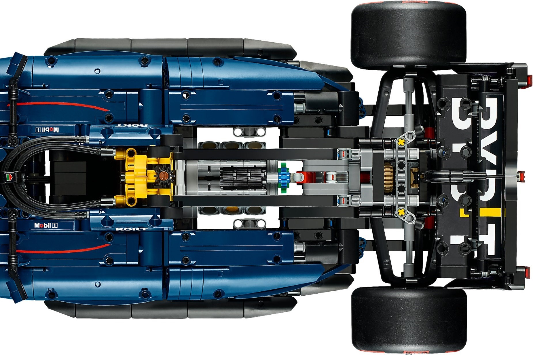 Top view revealing internal mechanisms and gearbox