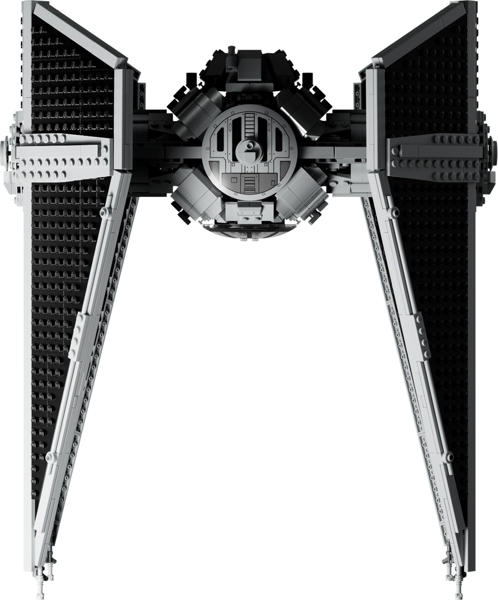 Front view displaying cockpit symmetry and laser cannons