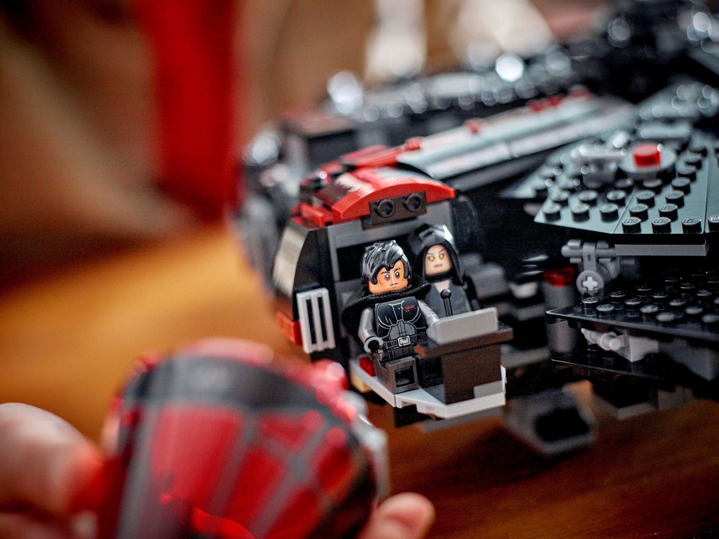 Close-up of character placement in interior