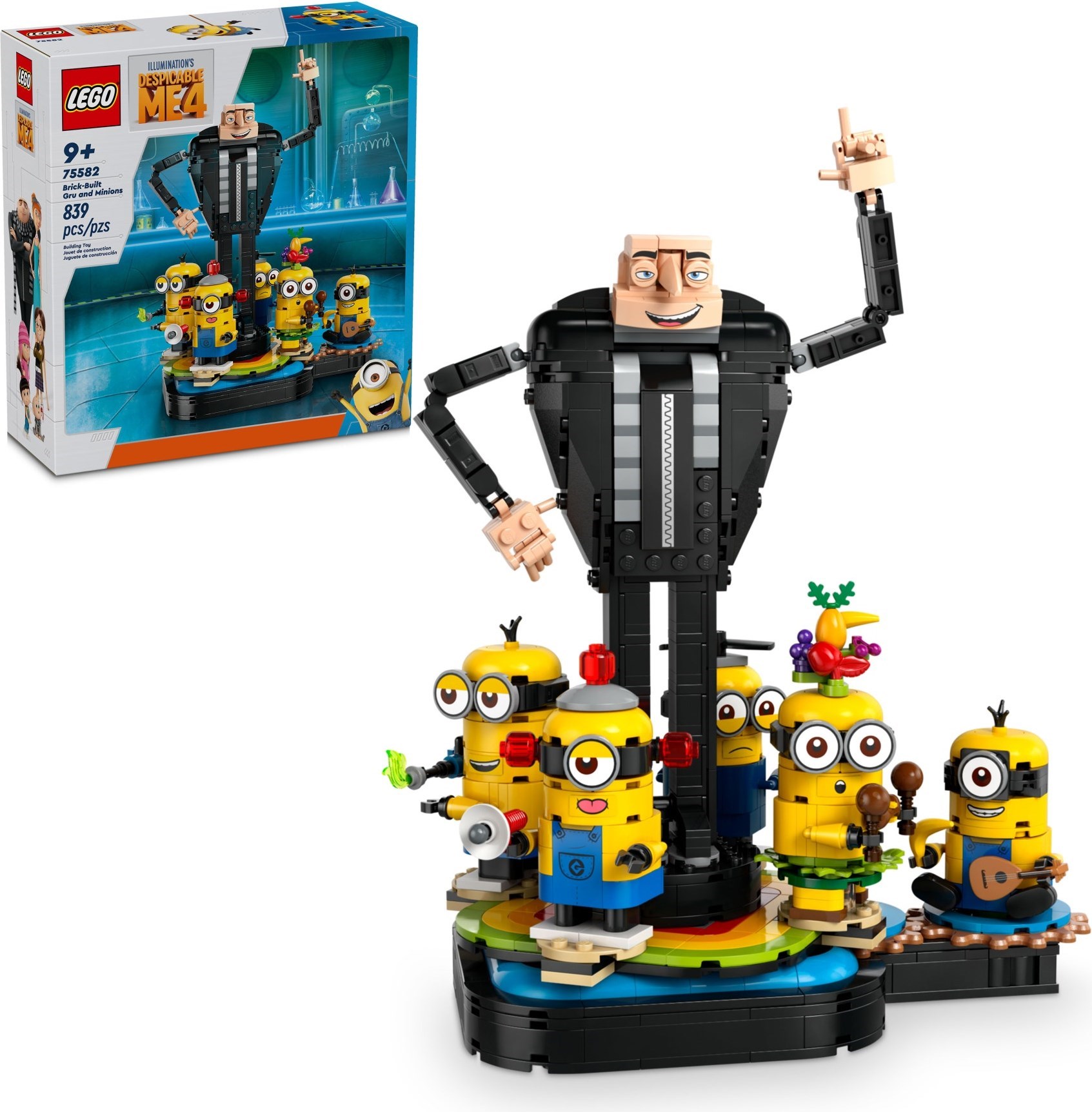 Brick-Built Gru and Minions 