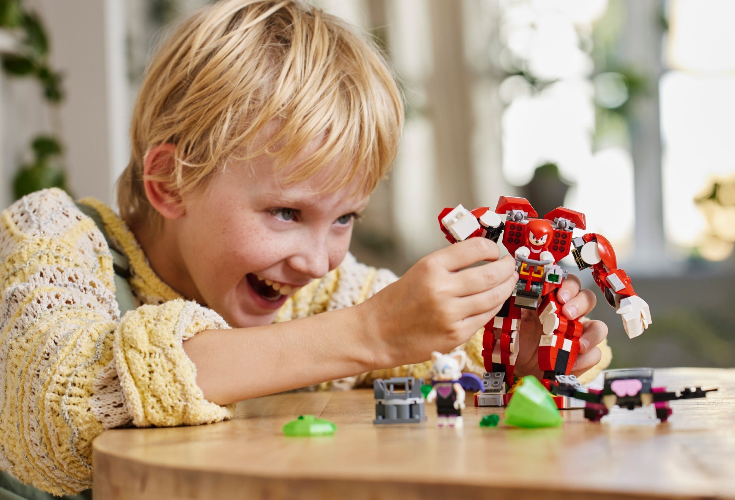Child playing with set